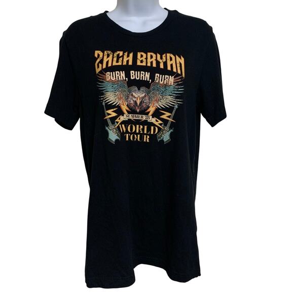 Zach Bryan Burn, Burn, Burn Summer '23 World Tour T-Shirt Womens Size M - Picture 1 of 6